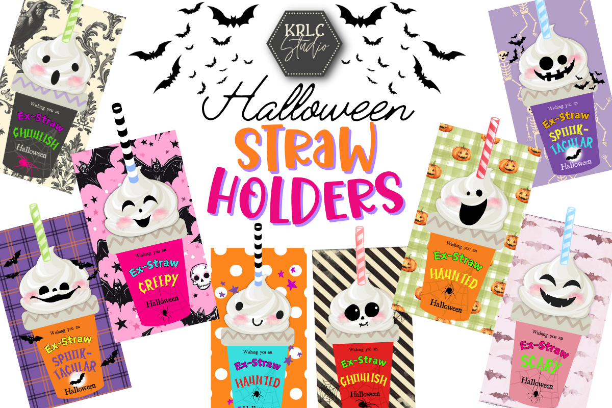 Halloween Straw Holders PDF - KRLC Studio Cover