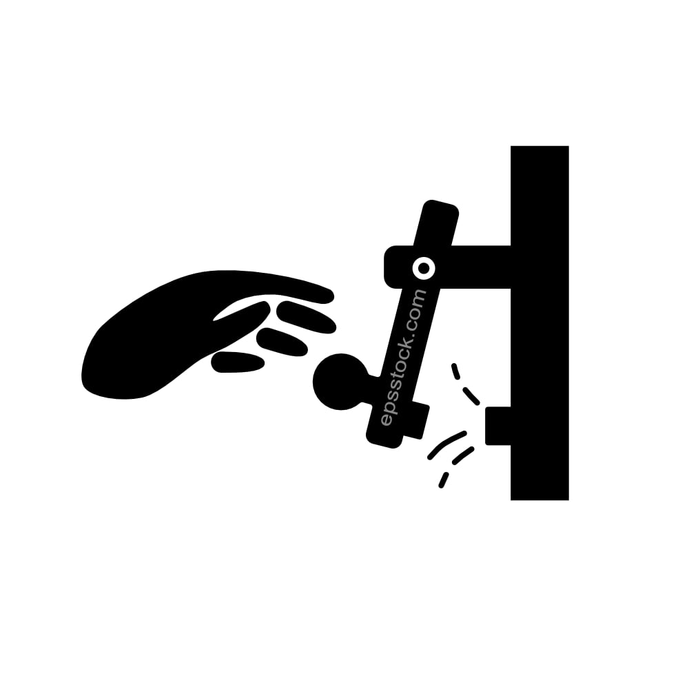 hand on door knocker