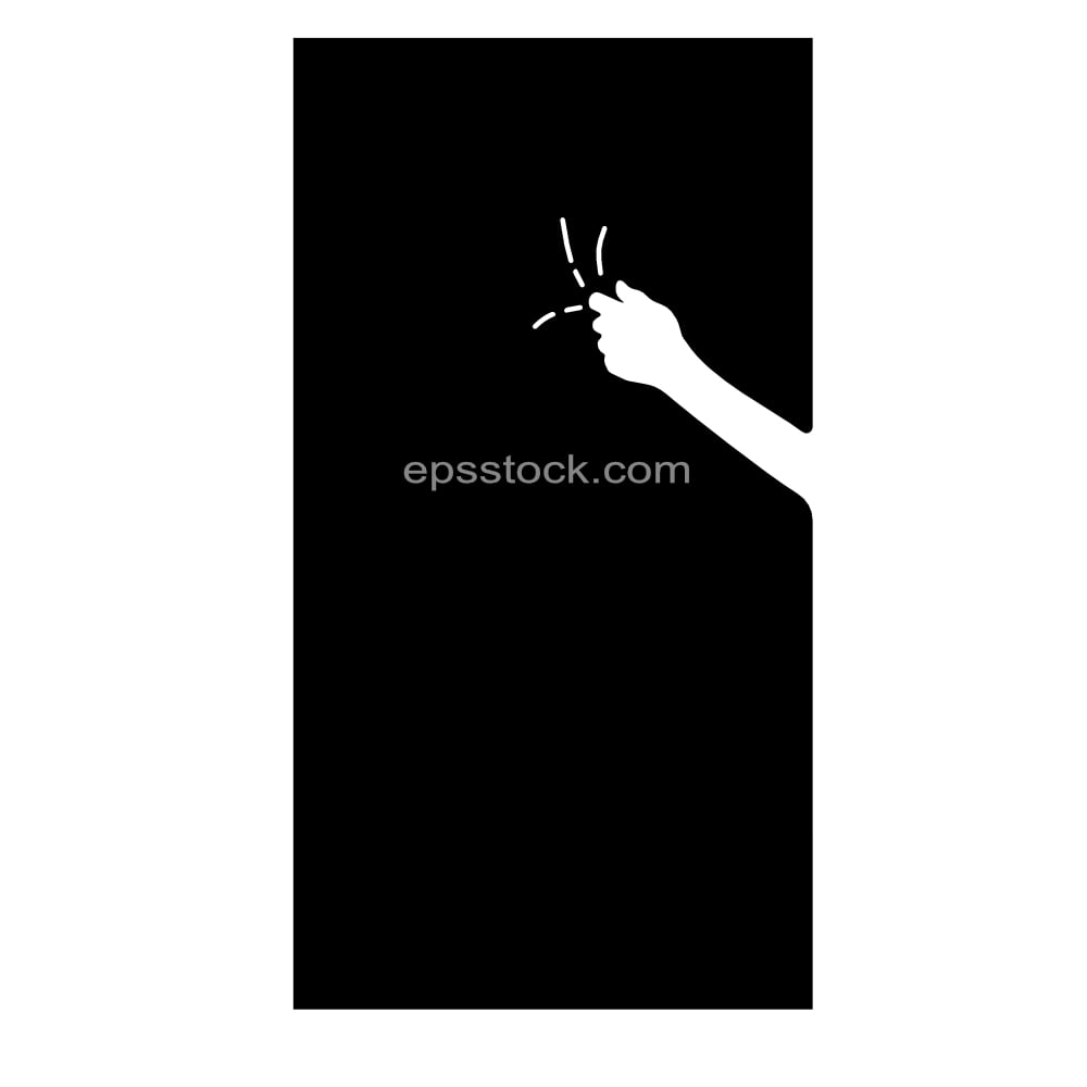 hand knocking on door