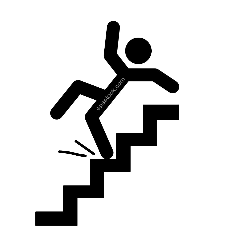 falling on stairs