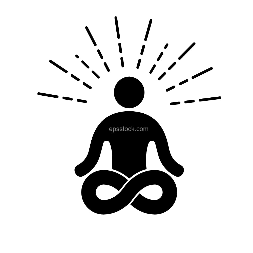 Yoga lotus pose symbol