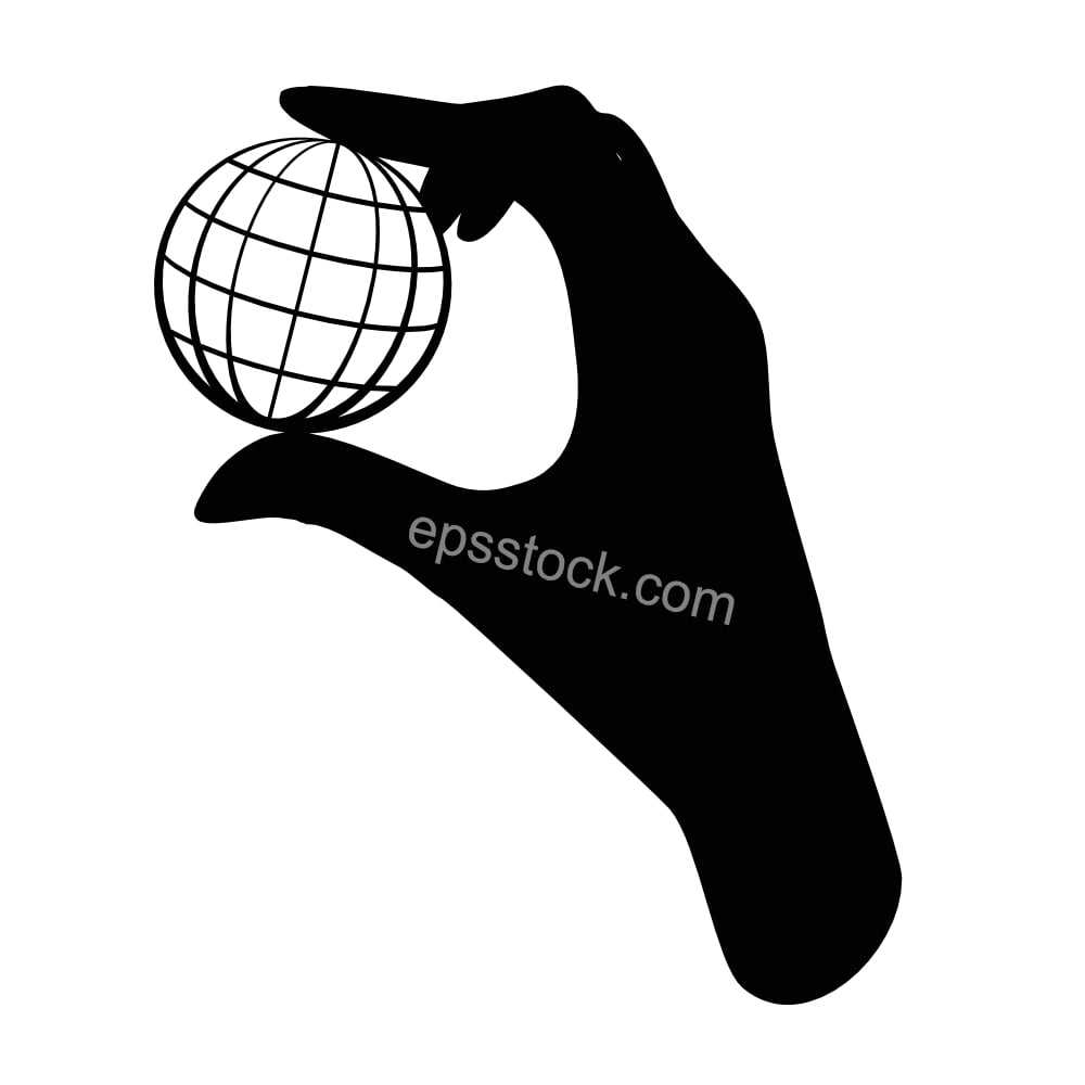 hand holding the world