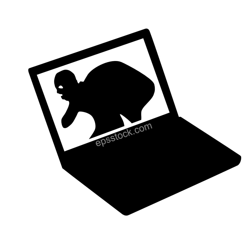 Hacker hacking computer