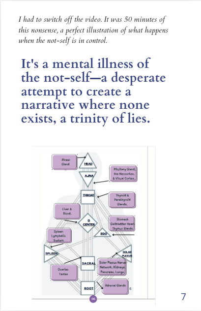 Human Design body graph illustration used in the book to discuss the mental illness of the not-self.