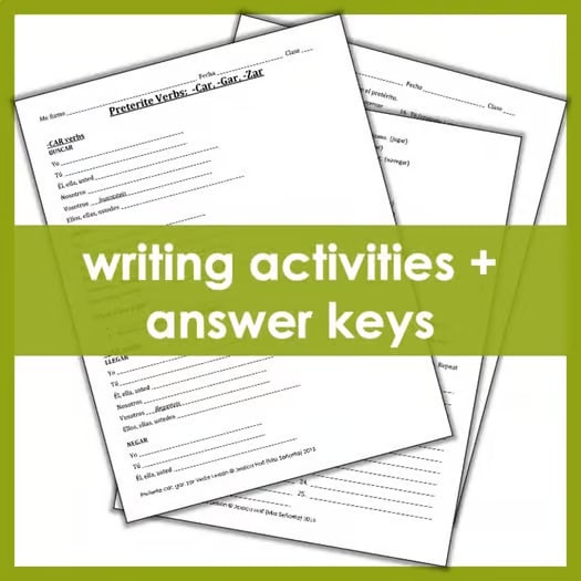 Spanish Preterite Tense -car, -gar, -zar Verbs Lesson - el pretérito