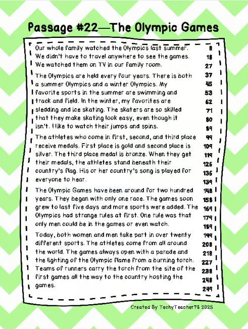 Second Grade Fluency and Comprehension Passages BUNDLE - Payhip