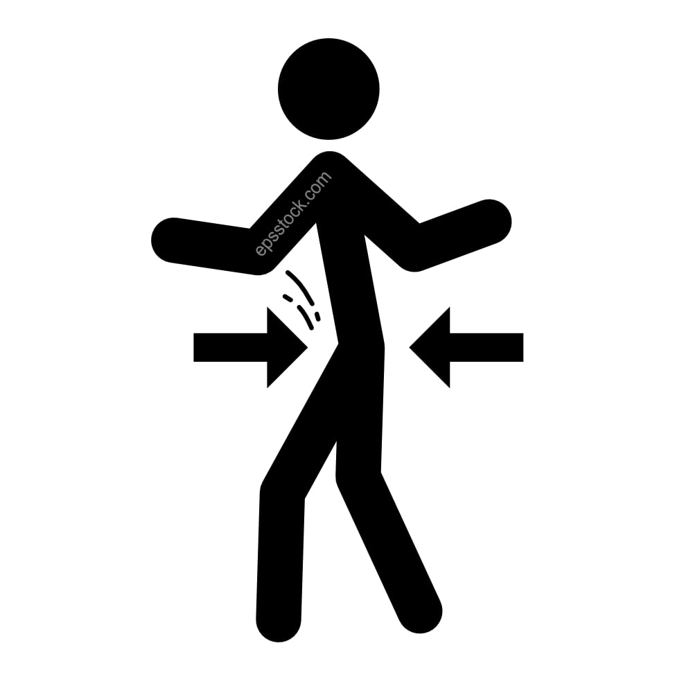 Risk of crushing warning