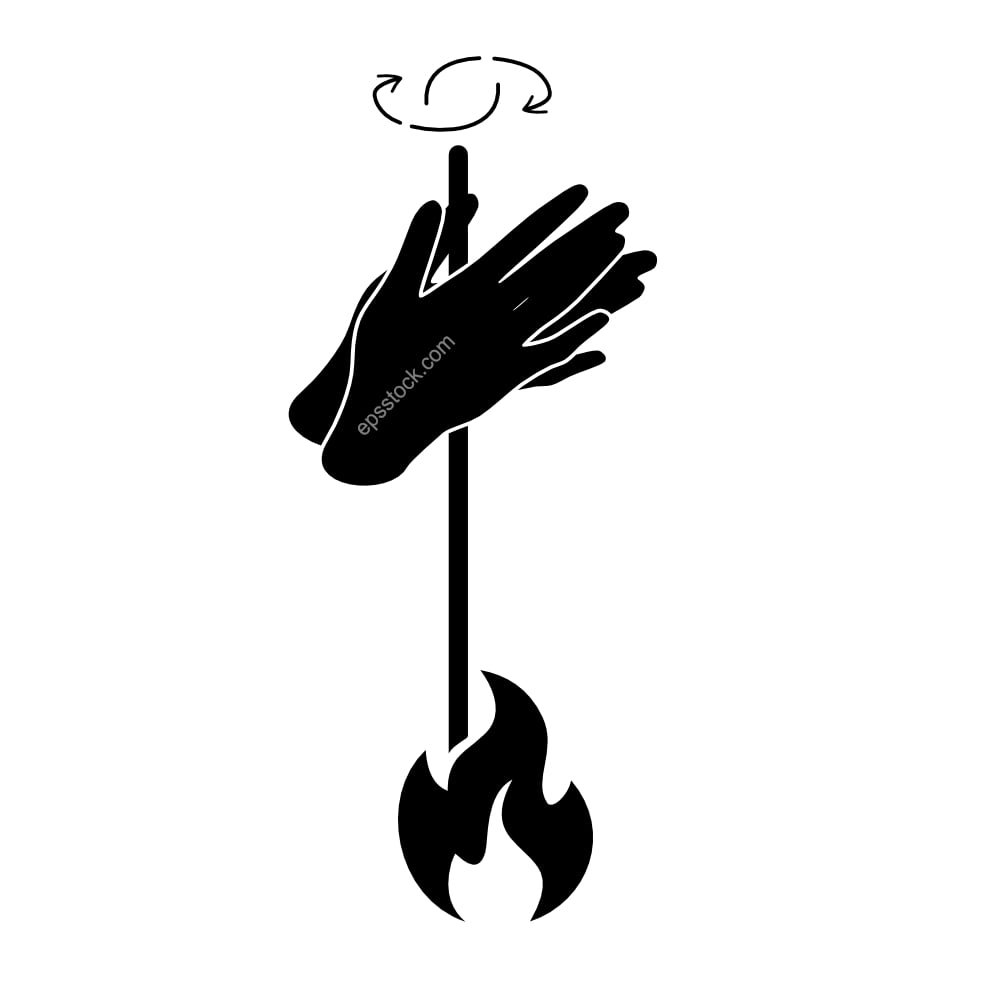 making fire with a stick