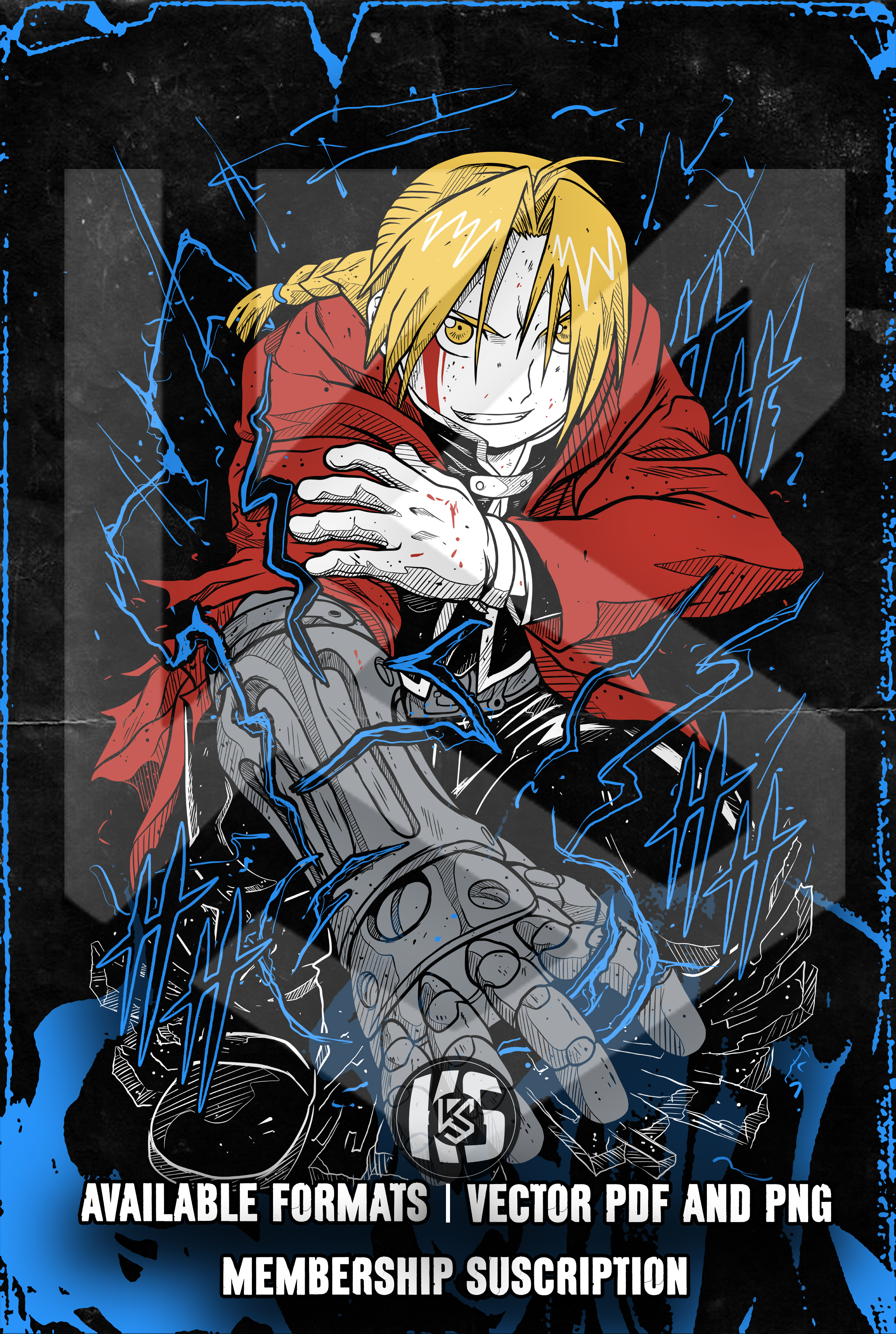 Edward Vector Model Anime Vector – Edward Elric (Fullmetal Alchemist) ⚡🧤 - Payhip