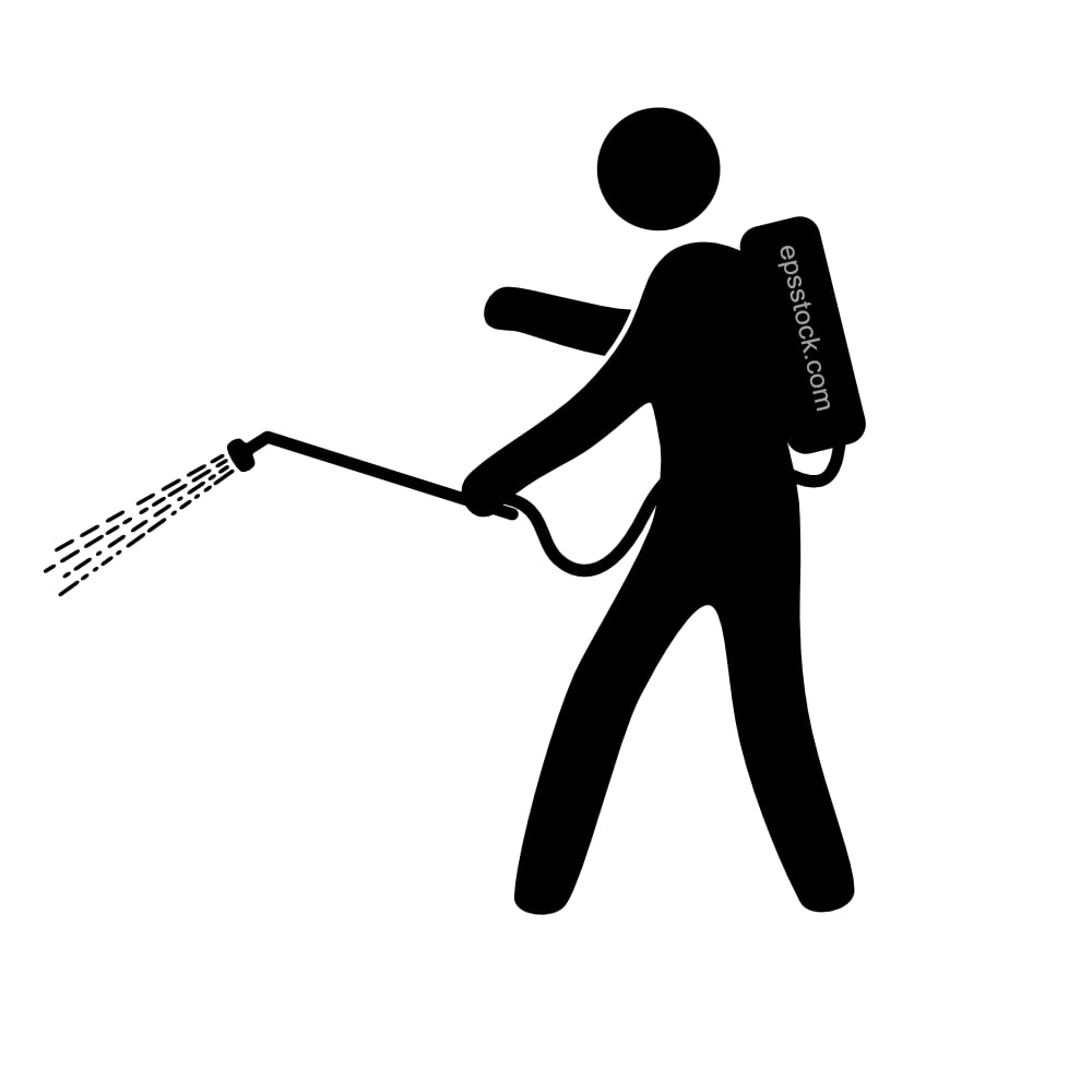 spraying pesticide