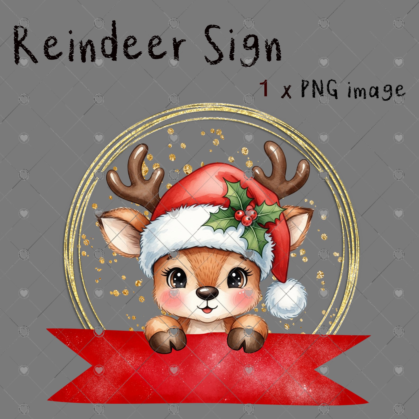 Reinder Sign Reindeer Sign - Payhip