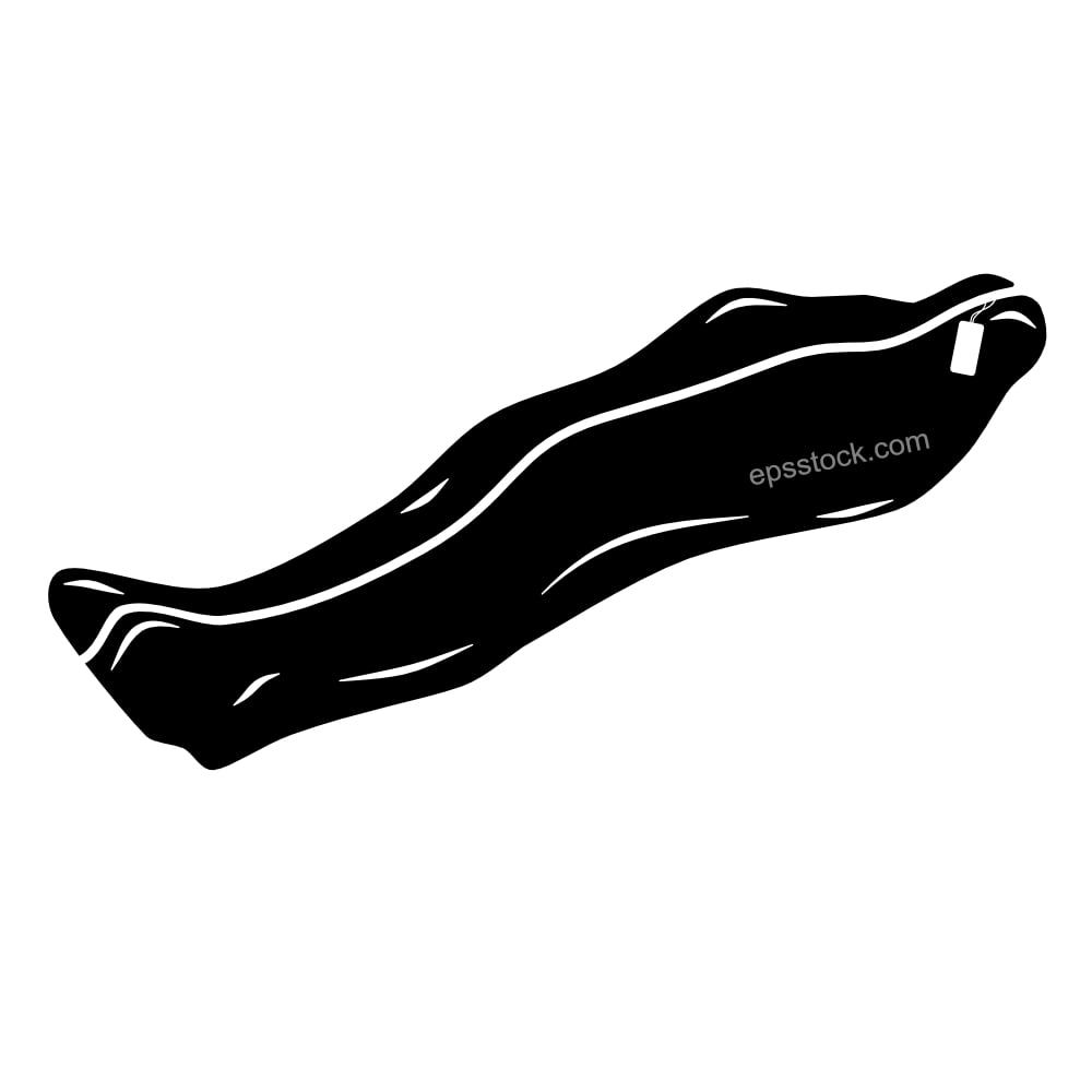 Dead Body Covered with Body Bag