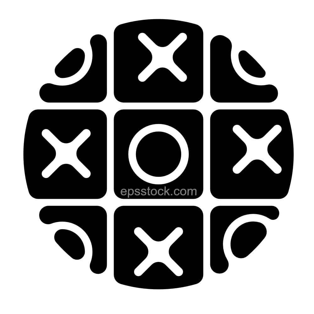 Tic tac toe emblem