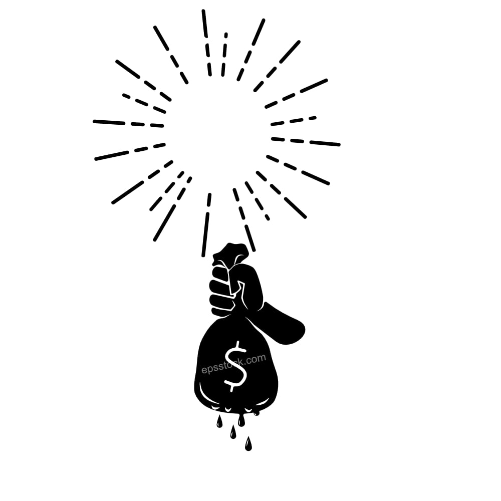 melting money in hands