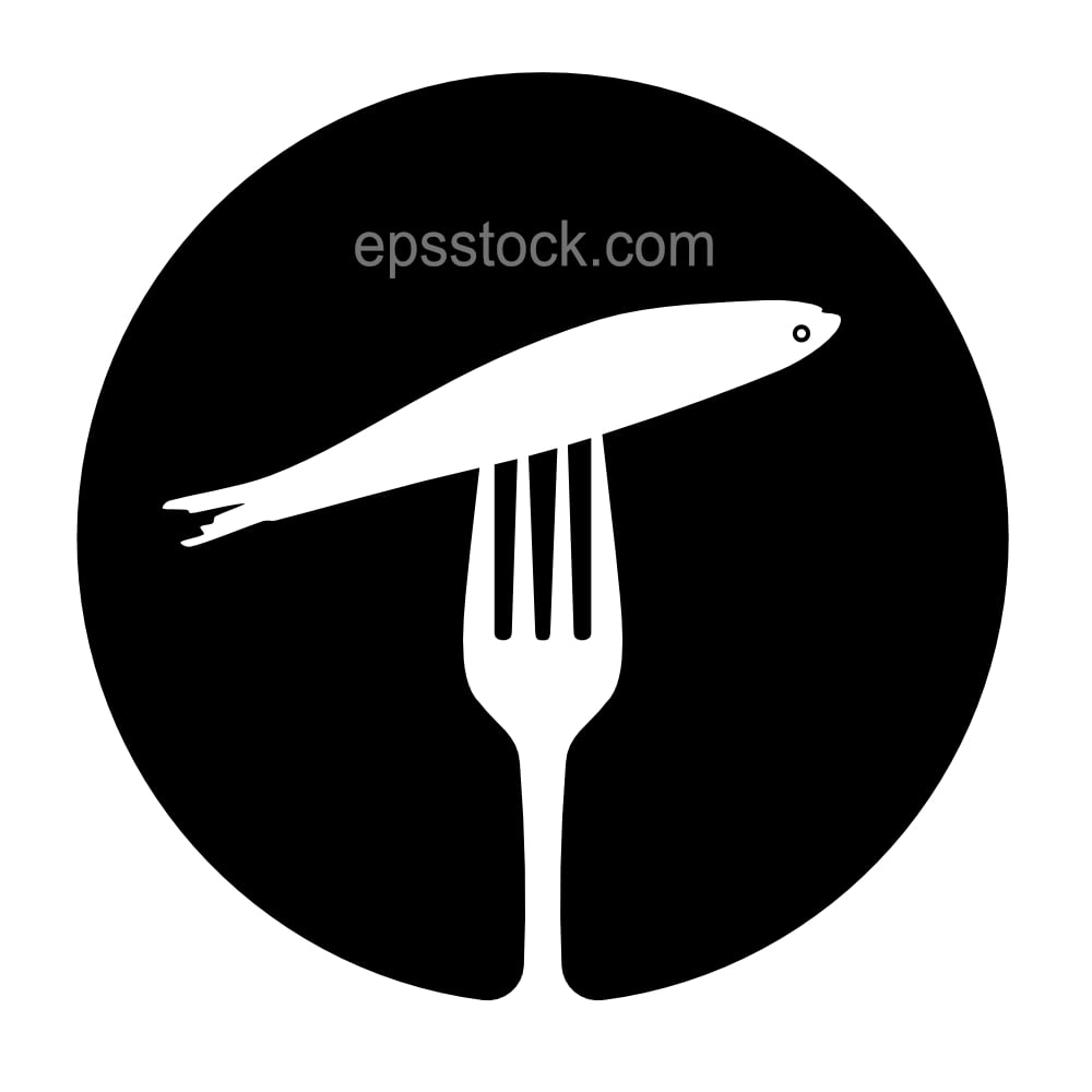 fish on fork
