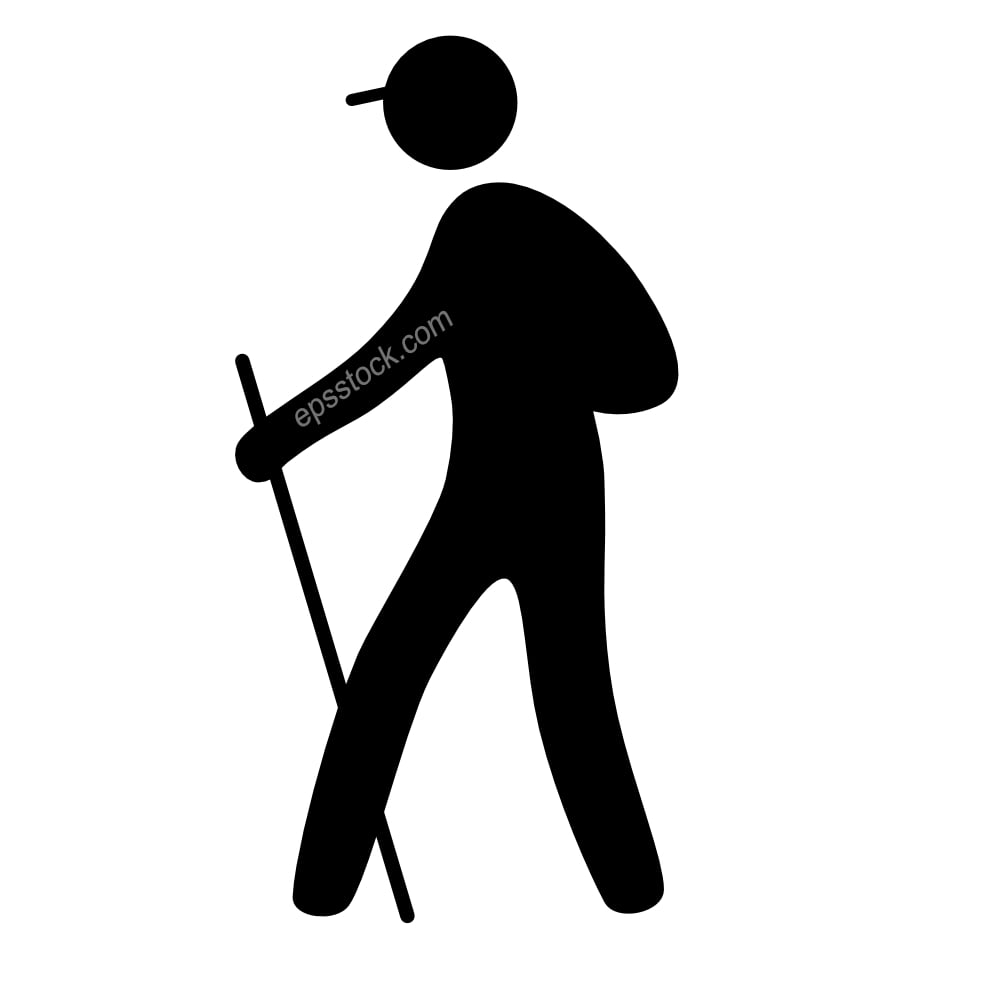 man with backpack walking