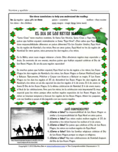 Tradiciones de la Navidad Cultural Activities for Spanish classes + DIGITAL
