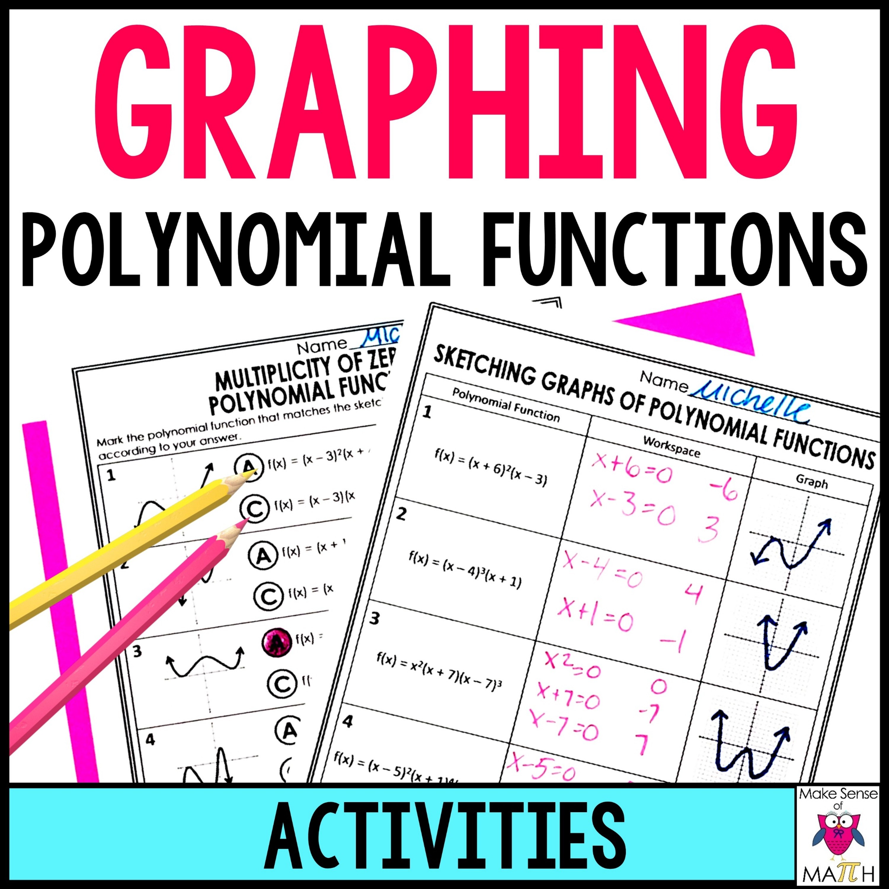 Graphing Polynomial Functions Activities