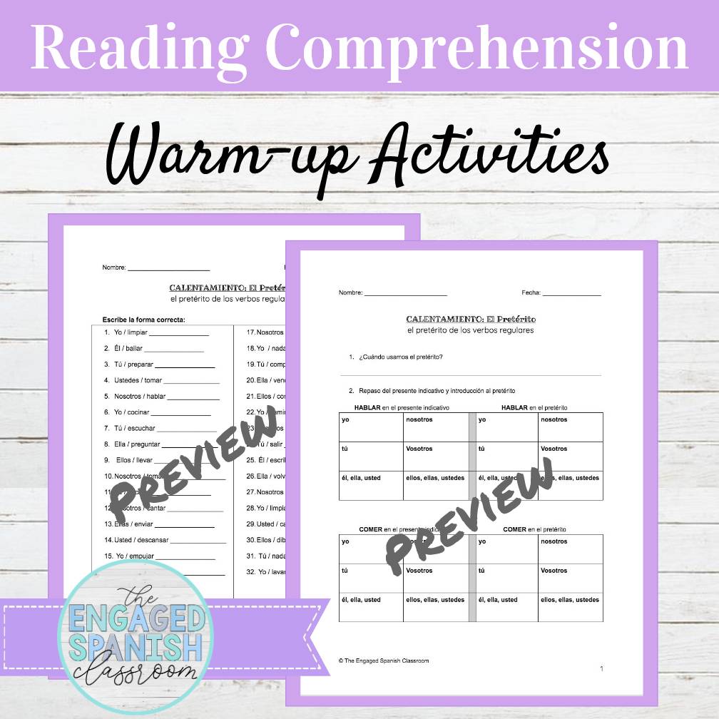 Editable Spanish Preterite Tense Reading and Activities | El Preterito
