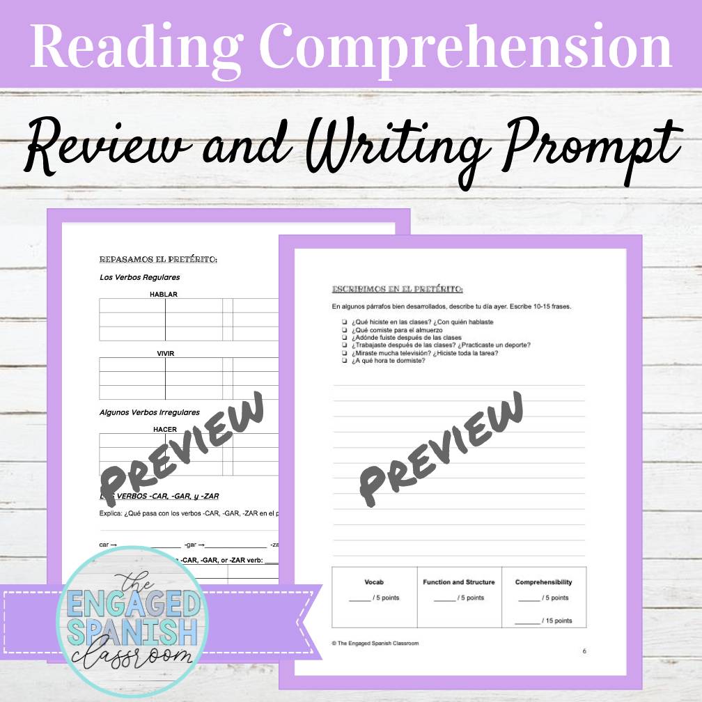 Editable Spanish Preterite Tense Reading and Activities | El Preterito