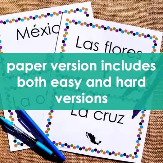 Spanish Día de los Muertos Scavenger Hunt vocab review activity - print digital