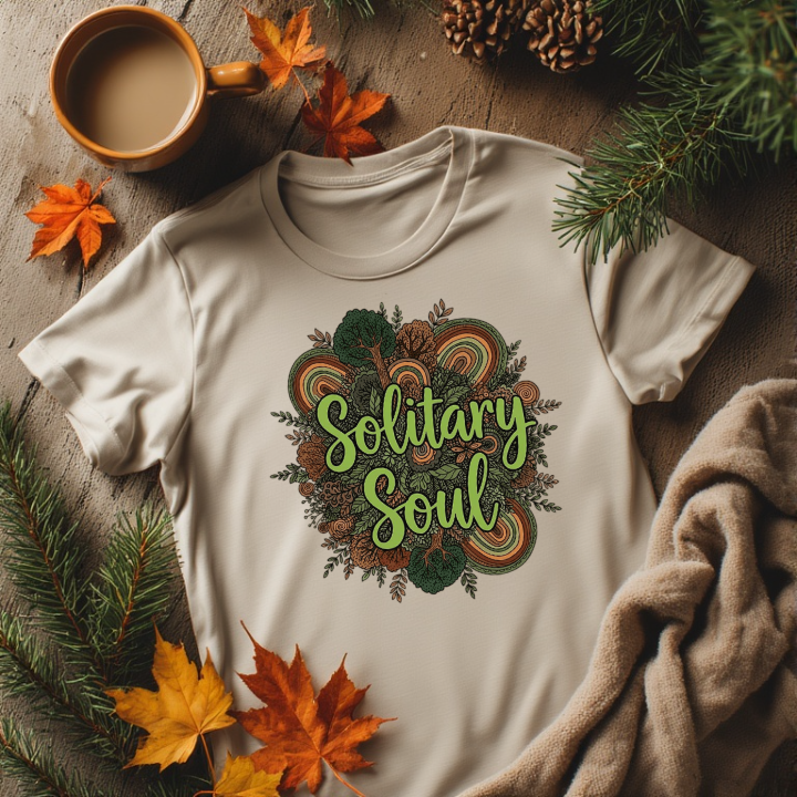 Rainbow and forest nature design in a bright distressed texture is perfect for t-shirts, mugs, stickers, posters, and outdoor-themed merchandise.