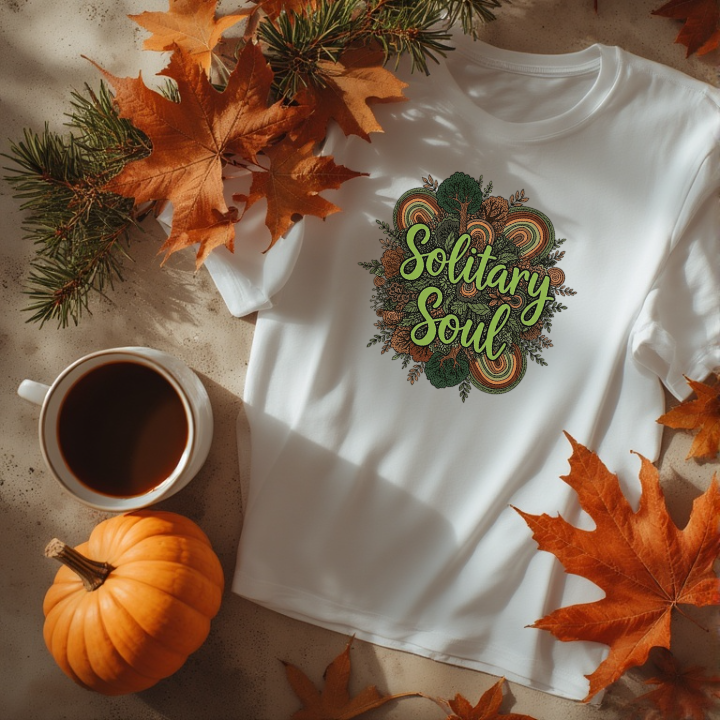 Printable solitary soul  forest and rainbow SVG PNG | nature t-shirt design | Forest nature rainbow graphic