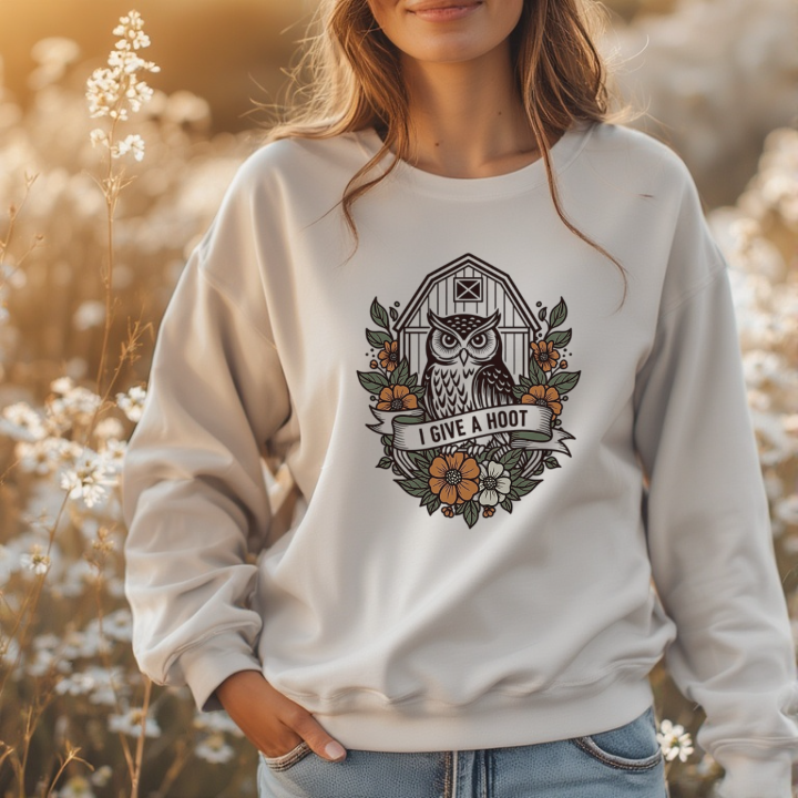 This barn owl nature graphic is perfect for t-shirts, mugs, stickers, posters, and outdoor-themed merchandise. Featuring a bold barn owl design surrounded by flowers, this print-ready graphic captures the spirit of adventure and the great outdoors.