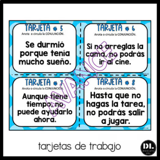 Conjunciones | Conjunctions Spanish