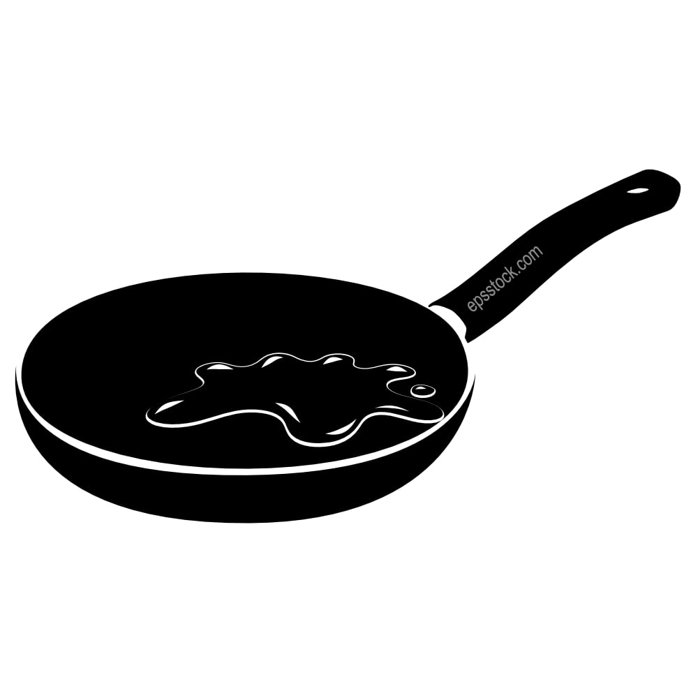 Frying pan with oil