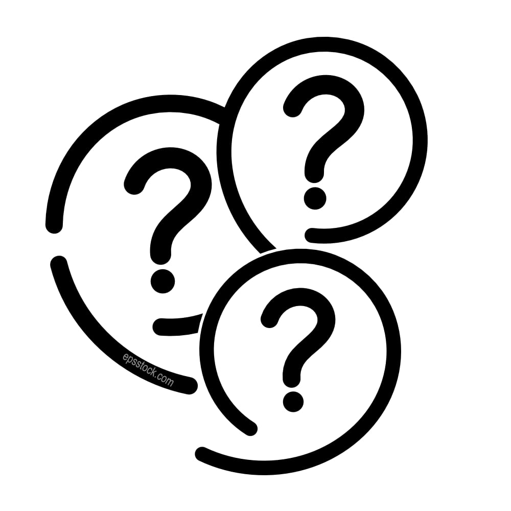 question mark in speech bubble