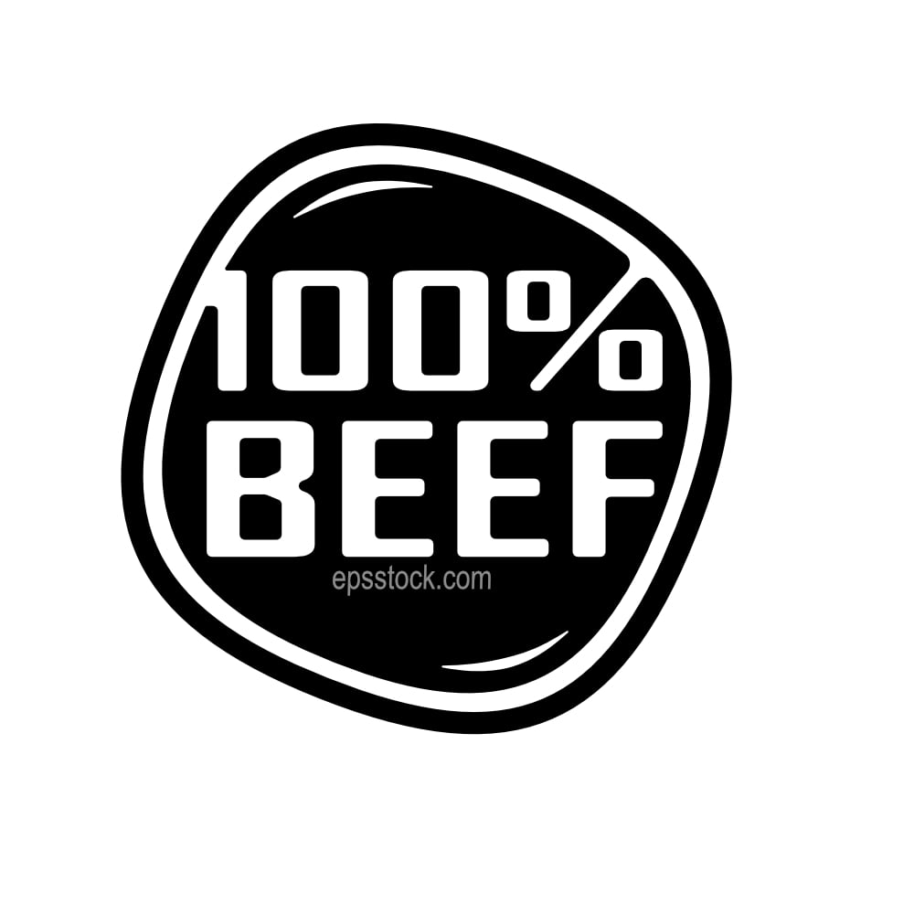 100% Beef Meat, stamp