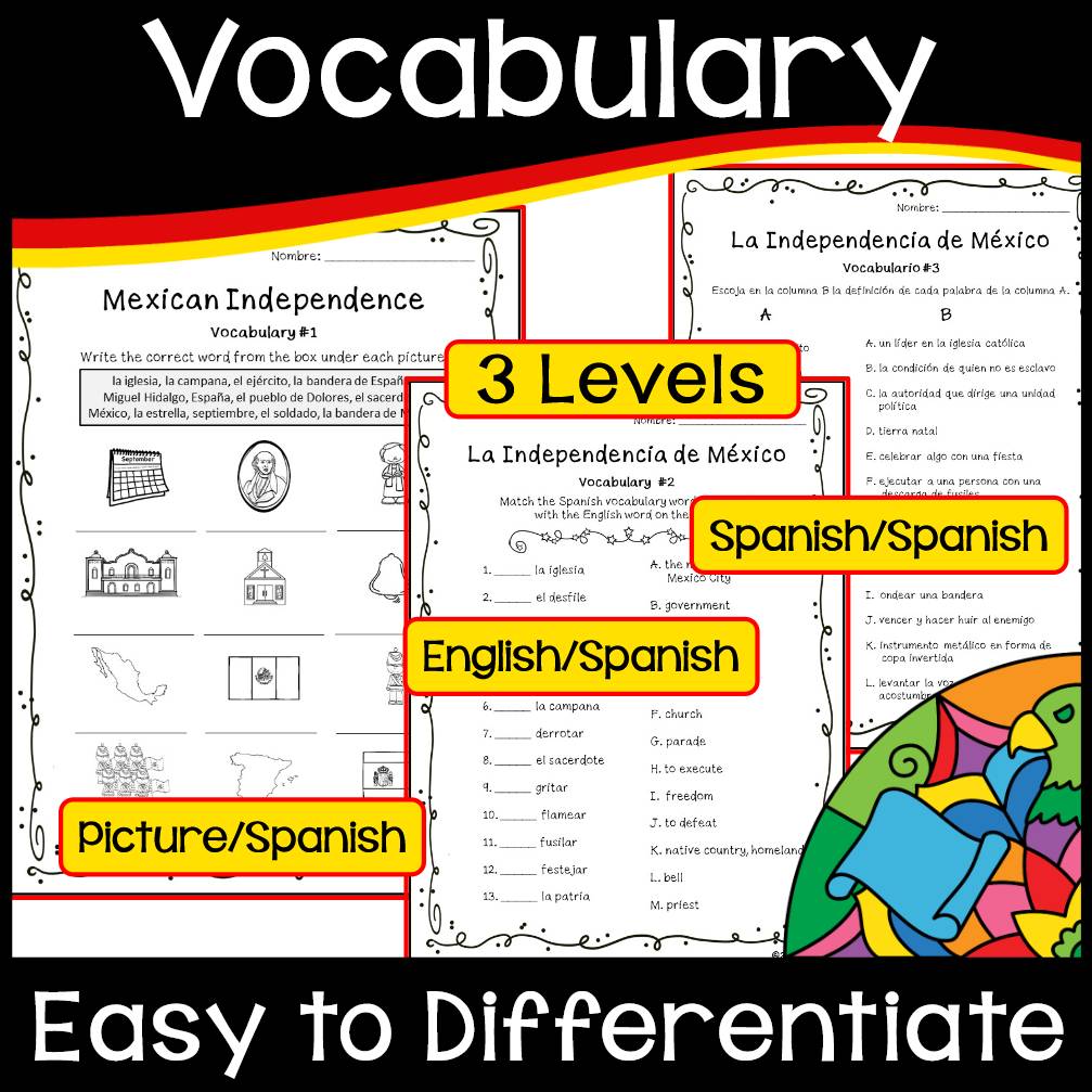 Mexican Independence Day - Hispanic Heritage Month Activities & Worksheets
