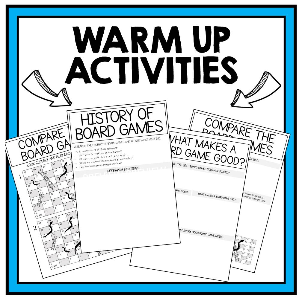 Create a Board Game! Project Based Learning Unit - Templates + STEM Activities