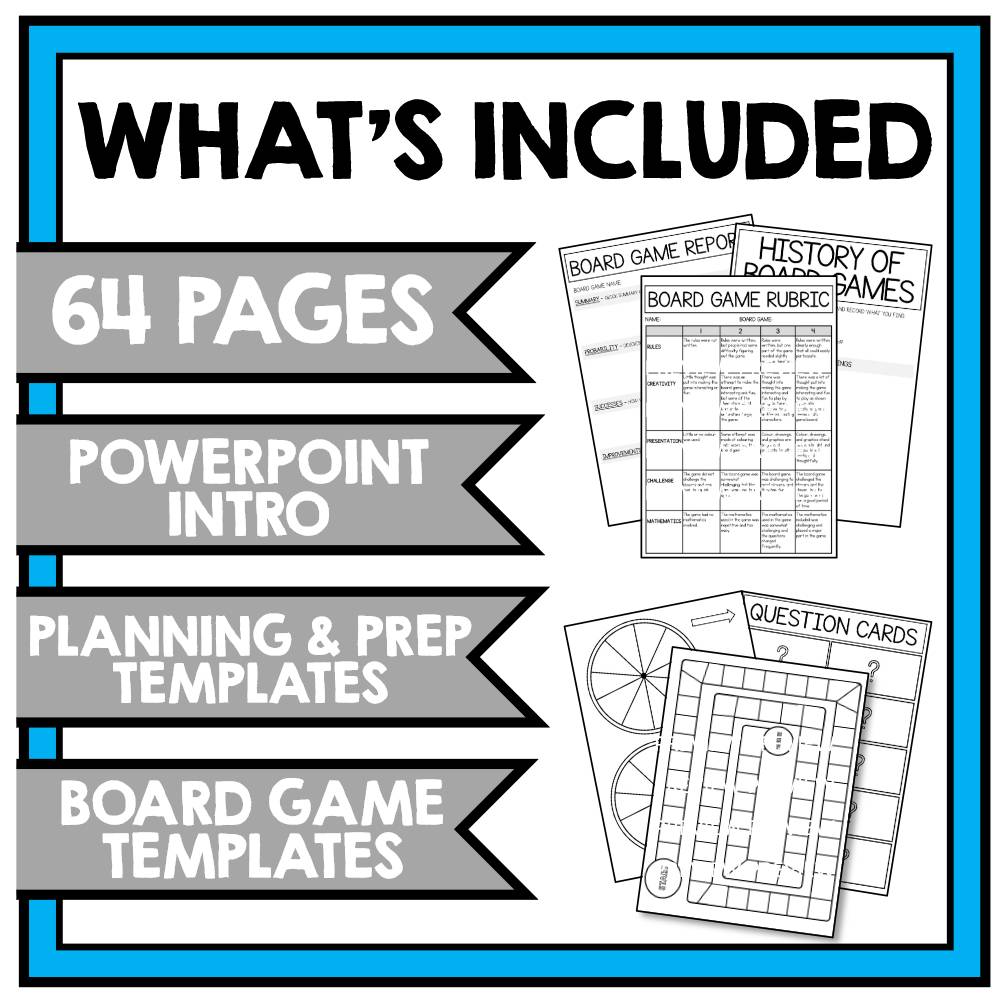 Create a Board Game! Project Based Learning Unit - Templates + STEM Activities