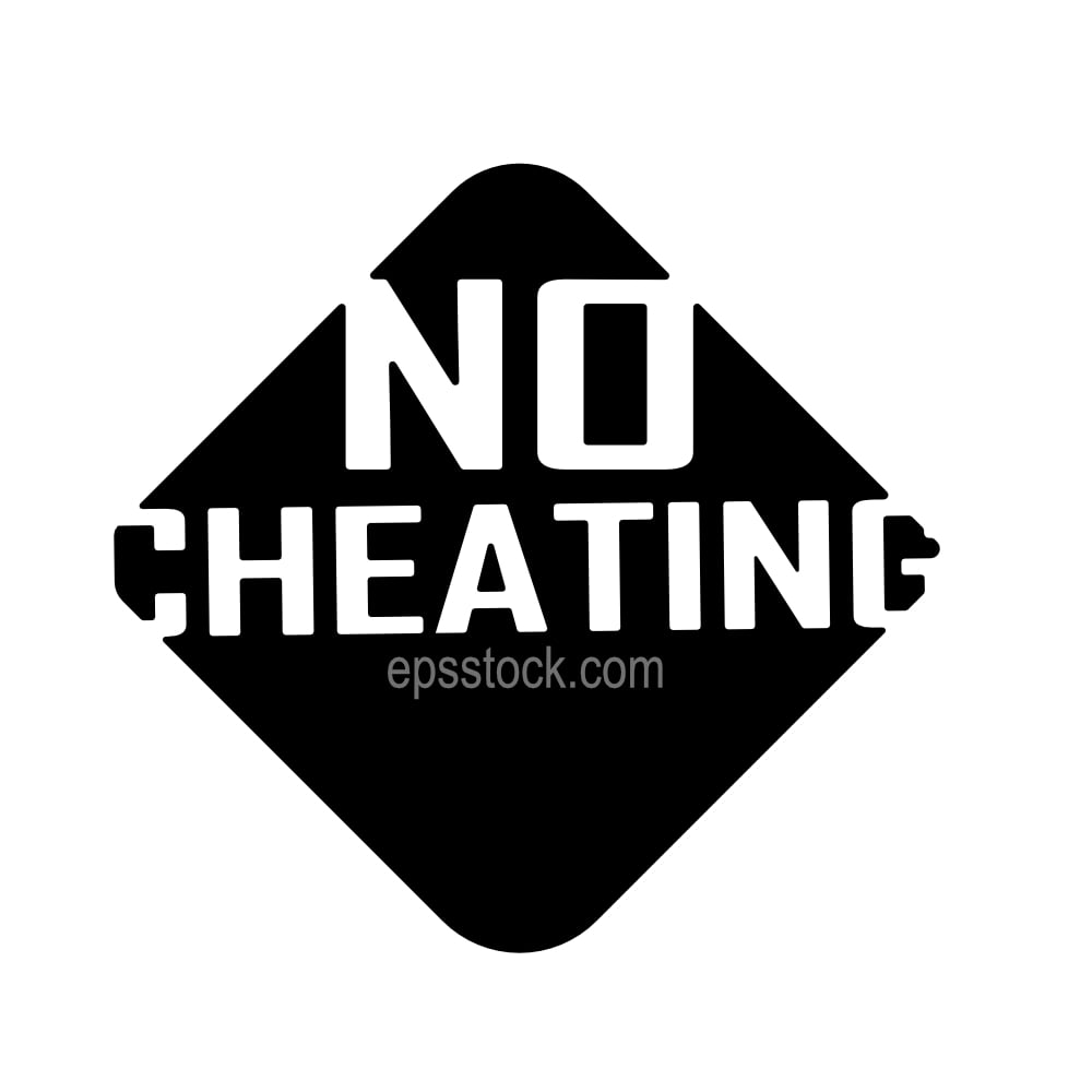 No cheating sign