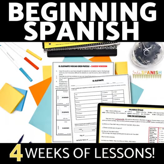Beginning Spanish 1 Lesson Plans Back to First Day of School Curriculum Lessons