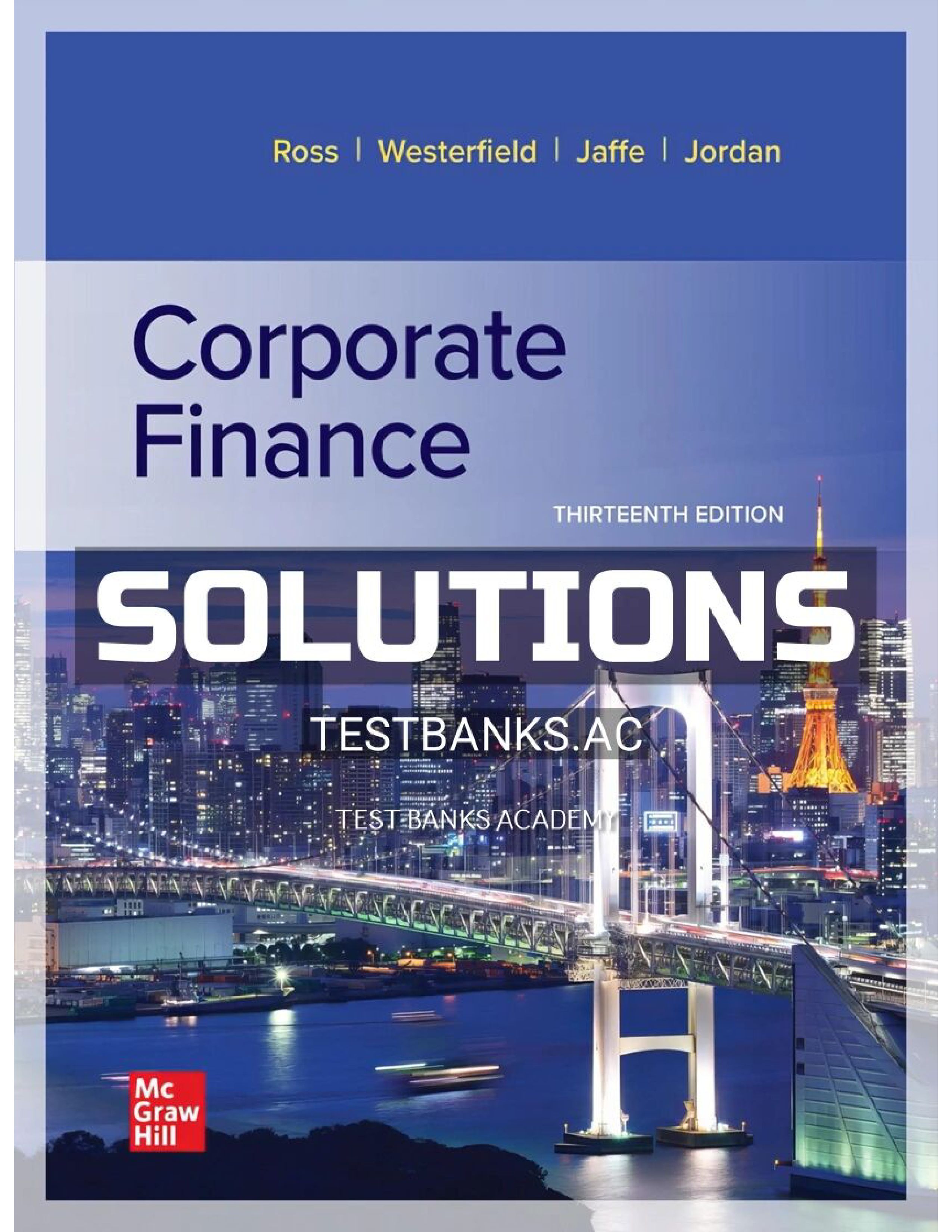 Corporate Finance 第13版 McGraw Hill Corporate Finance: Ross, Stephen A., Westerfield, Randolph W