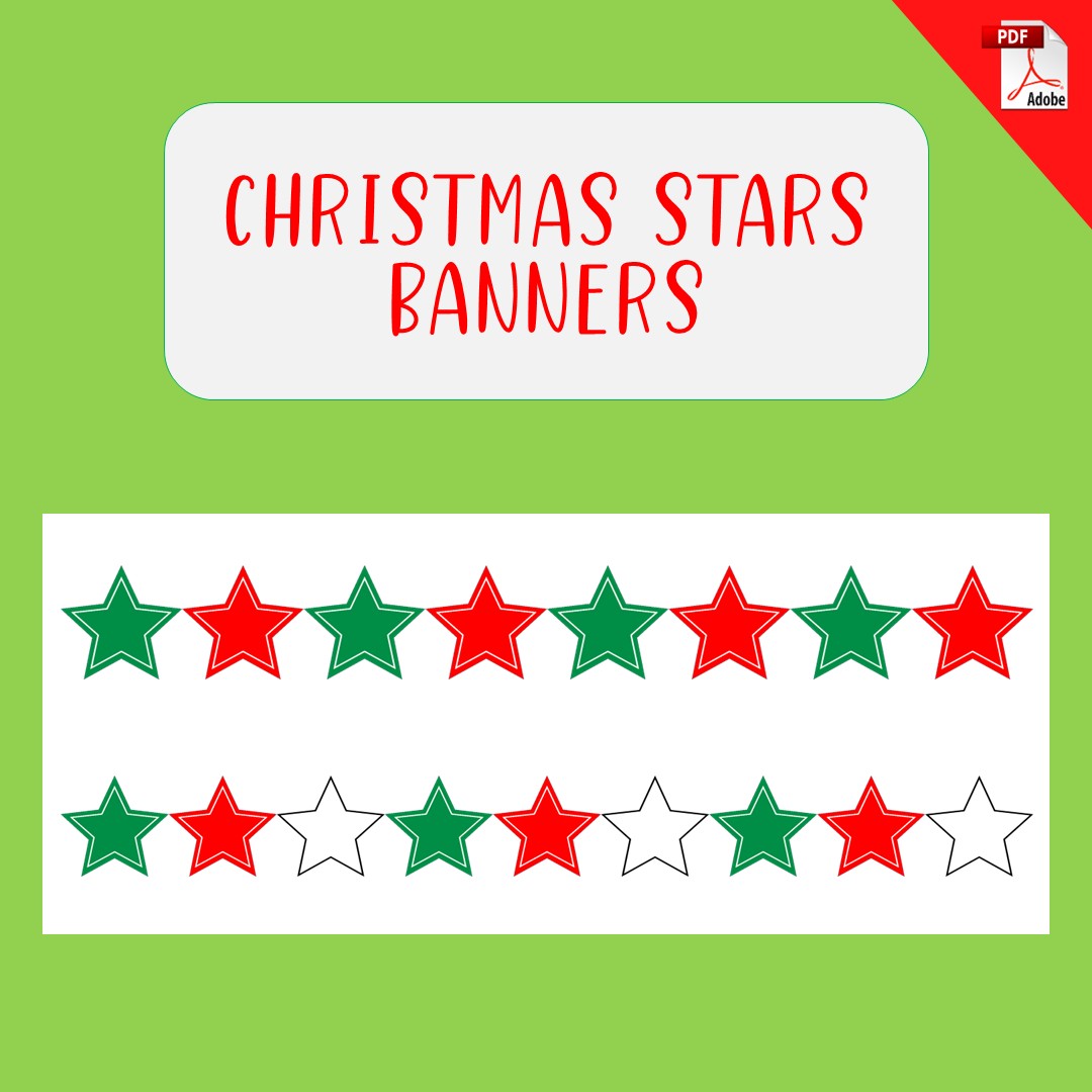 Christmas Stars Banners (Printable Download)