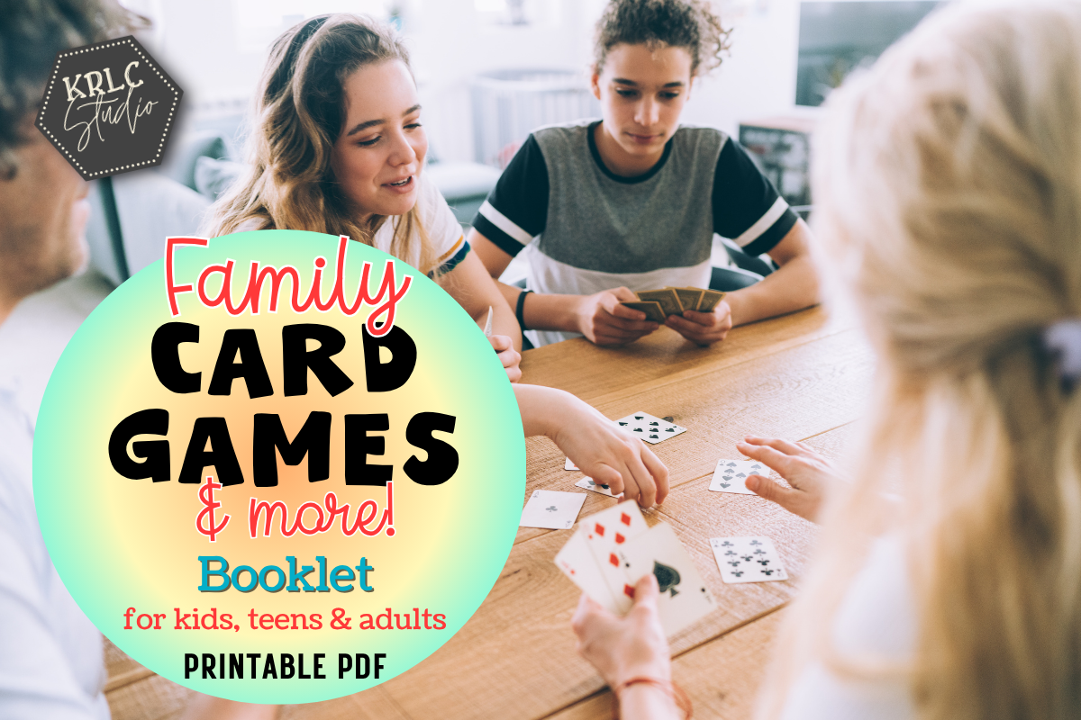 Family Card Games & More 2025 Booklet PDF - KRLC Studio Cover