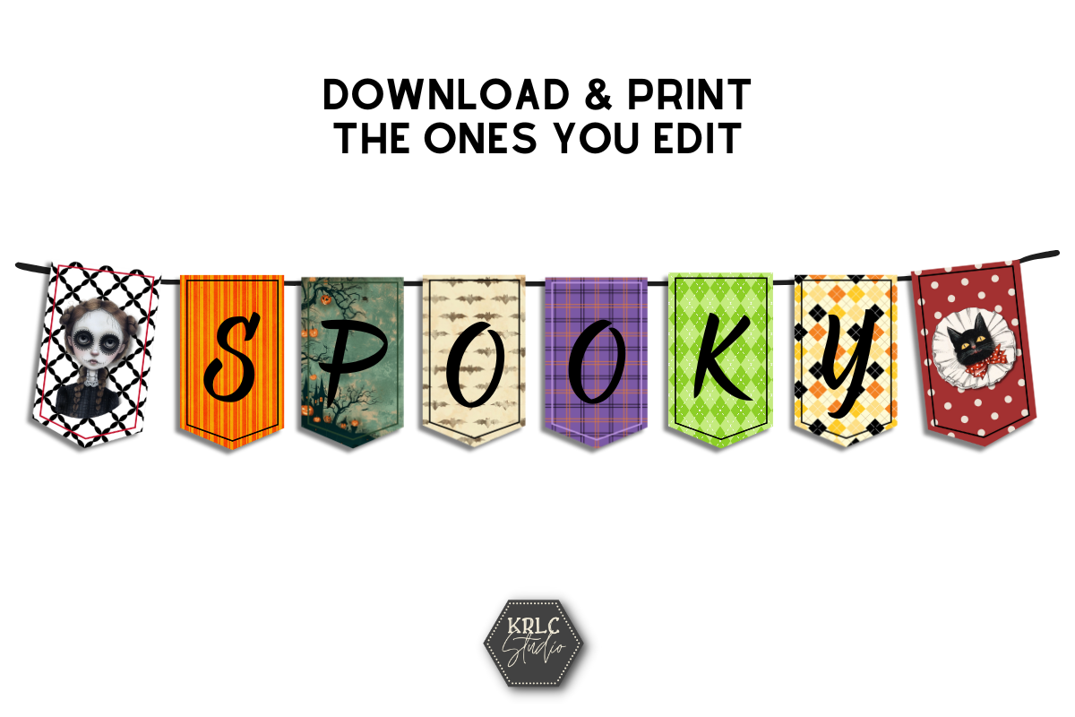 Editable Halloween Banners PDF - KRLC Studio