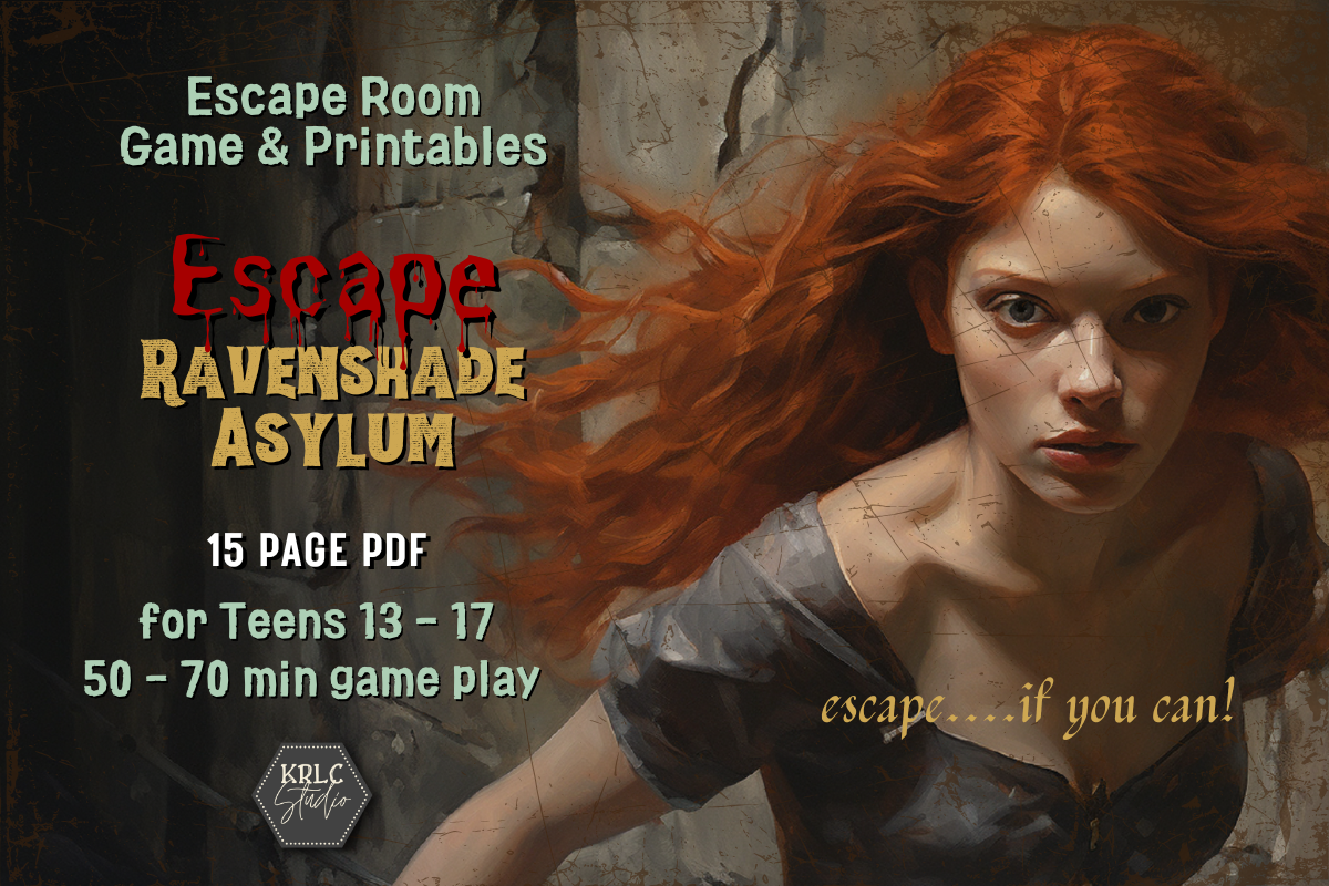 Escape Room Game - Escape Ravenshade Asylum PDF - KRLC Studio