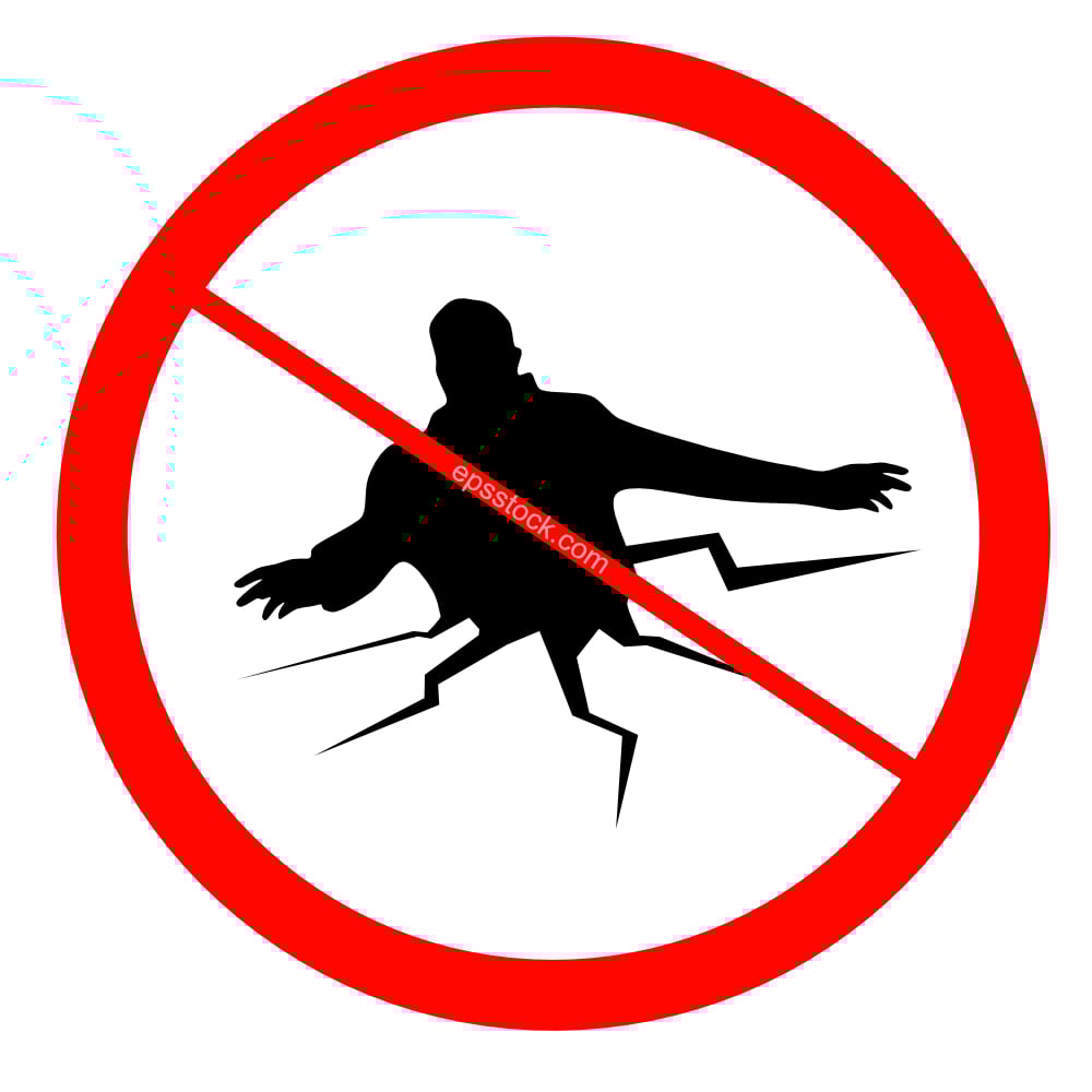 danger of falling through ice