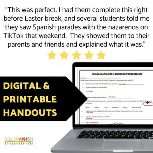 Actividades de Pascua Semana Santa Easter in Spanish Speaking Countries Lesson