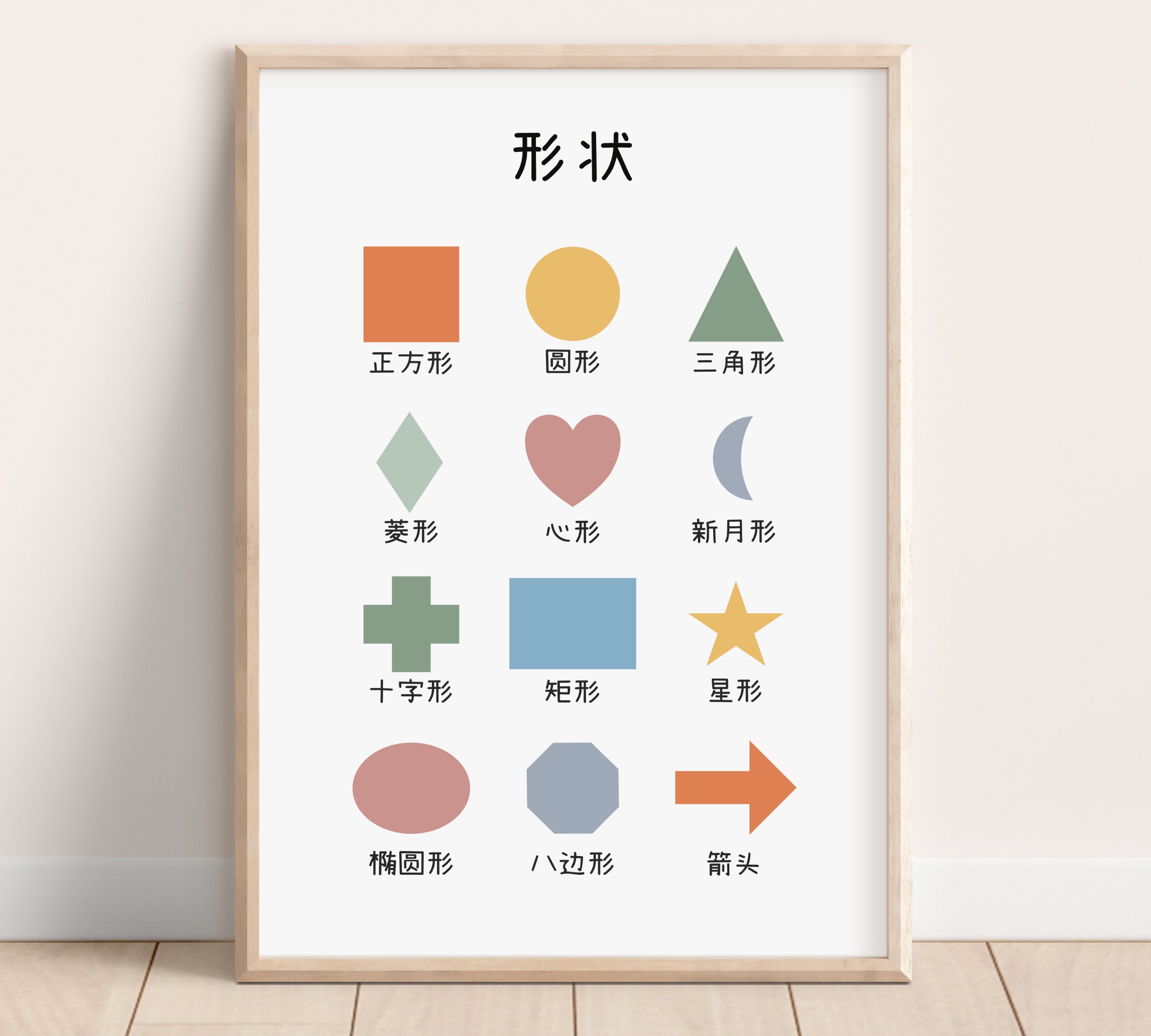 Basic Shapes Educational Print