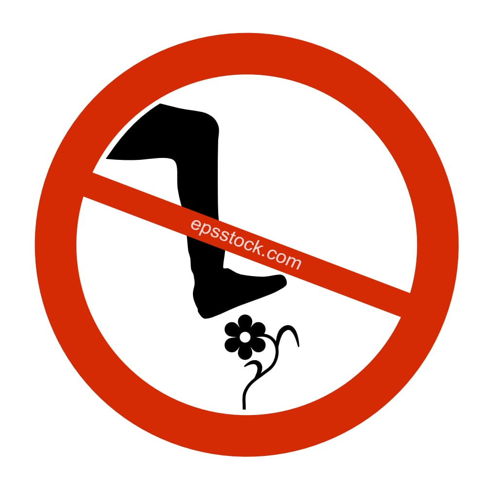 do not step on flowers