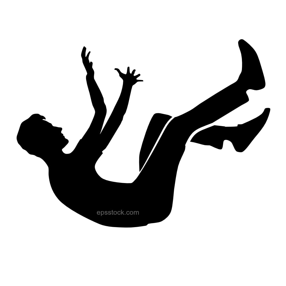 man fall down