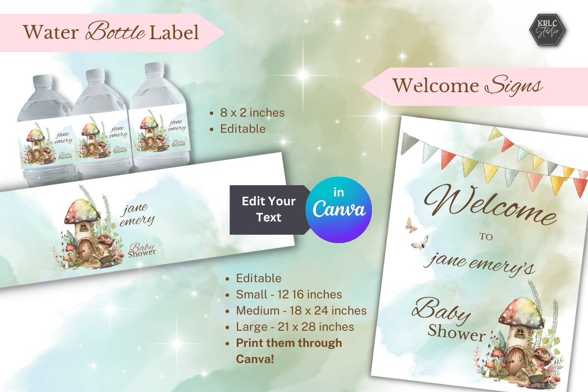 Fairy Garden Baby Shower Kit PDF - KRLC Studio