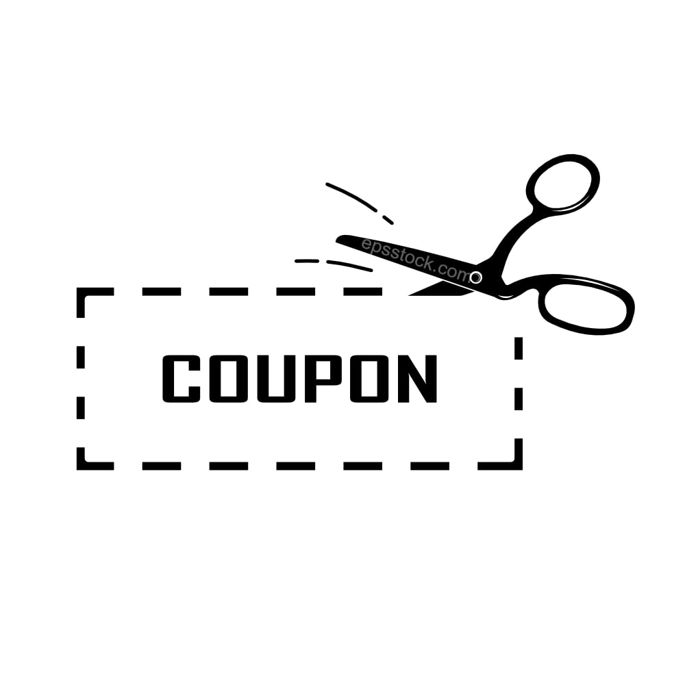 coupon and scissors