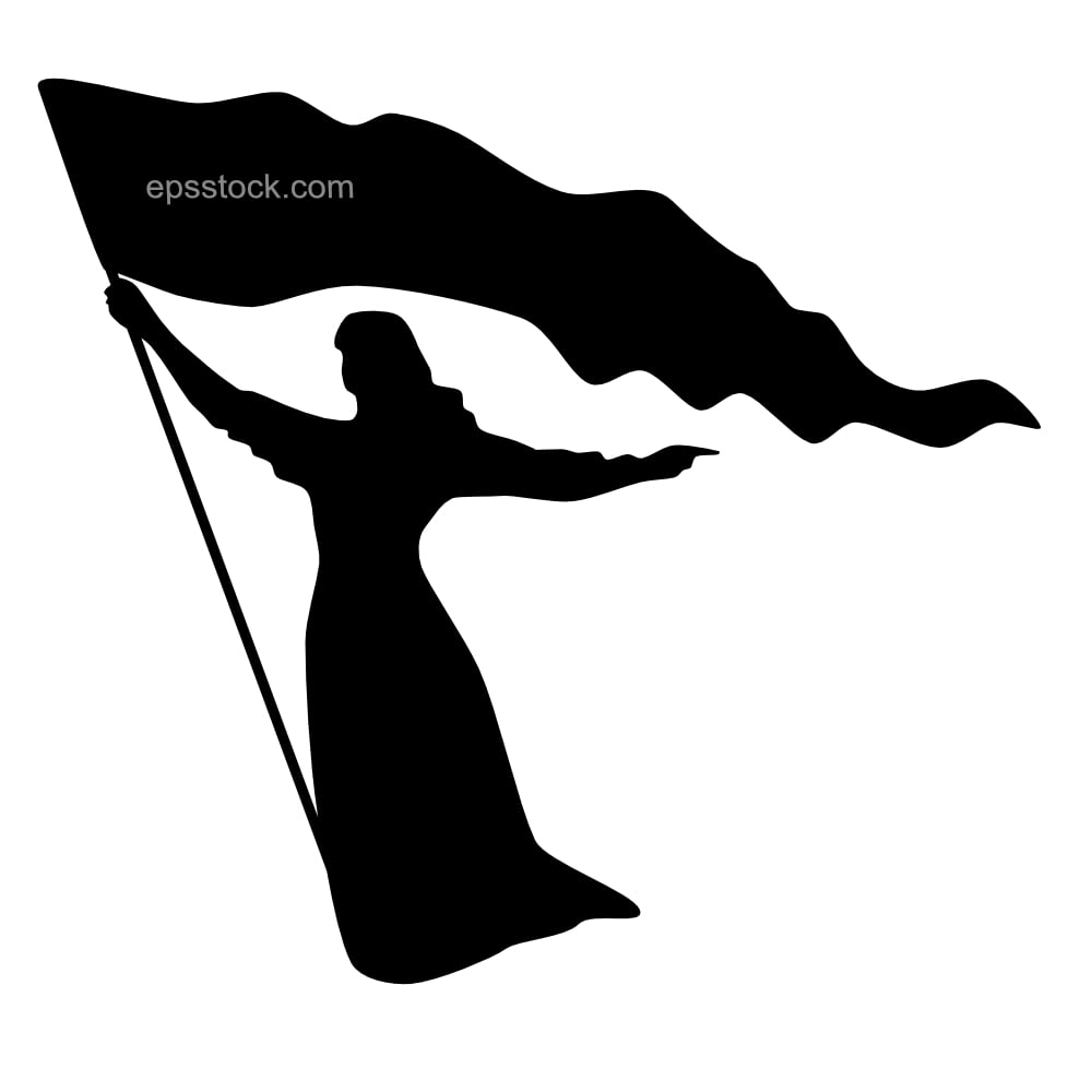 woman with flag